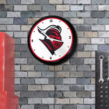 Load image into Gallery viewer, Rutgers Scarlet Knights: Knight - Retro Lighted Wall Clock - The Fan-Brand