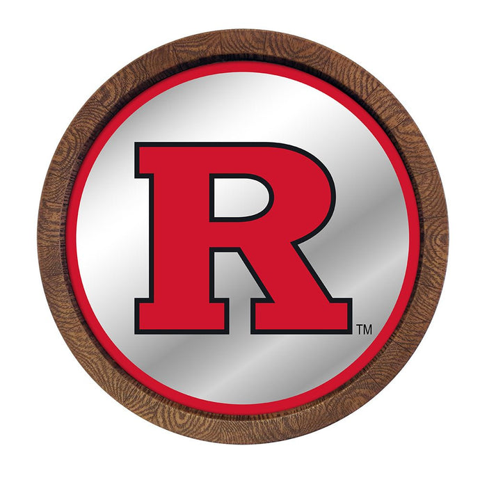 Rutgers Scarlet Knights: Mirrored Barrel Top Mirrored Wall Sign - The Fan-Brand