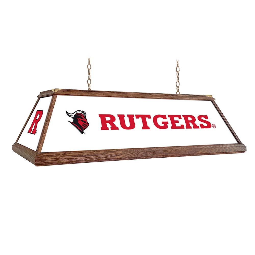 Rutgers Scarlet Knights: Premium Wood Pool Table Light - The Fan-Brand