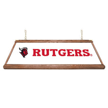 Load image into Gallery viewer, Rutgers Scarlet Knights: Premium Wood Pool Table Light - The Fan-Brand