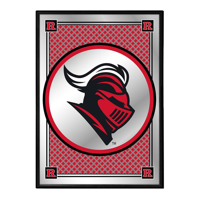 Rutgers Scarlet Knights: Team Spirit, Mascot - Framed Mirrored Wall Sign - The Fan-Brand