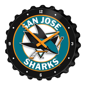 San Jose Sharks: Bottle Cap Wall Clock - The Fan-Brand