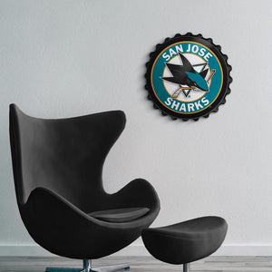 San Jose Sharks: Bottle Cap Wall Sign - The Fan-Brand