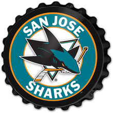 Load image into Gallery viewer, San Jose Sharks: Bottle Cap Wall Sign - The Fan-Brand