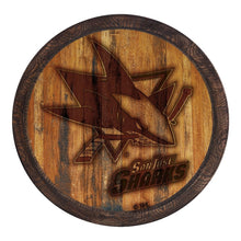 Load image into Gallery viewer, San Jose Sharks: Branded &quot;Faux&quot; Barrel Top Sign - The Fan-Brand