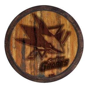 San Jose Sharks: Branded "Faux" Barrel Top Sign - The Fan-Brand