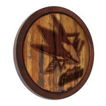 Load image into Gallery viewer, San Jose Sharks: Branded &quot;Faux&quot; Barrel Top Sign - The Fan-Brand