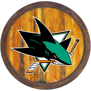 San Jose Sharks: "Faux" Barrel Top Sign - The Fan-Brand