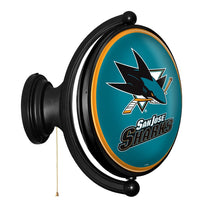 Load image into Gallery viewer, San Jose Sharks: Original Oval Rotating Lighted Wall Sign - The Fan-Brand