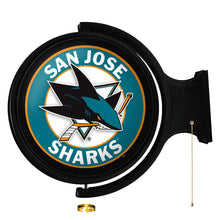 Load image into Gallery viewer, San Jose Sharks: Original Round Rotating Lighted Wall Sign - The Fan-Brand