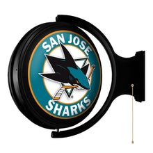 Load image into Gallery viewer, San Jose Sharks: Original Round Rotating Lighted Wall Sign - The Fan-Brand
