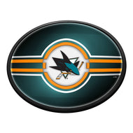 San Jose Sharks: Oval Slimline Lighted Wall Sign - The Fan-Brand