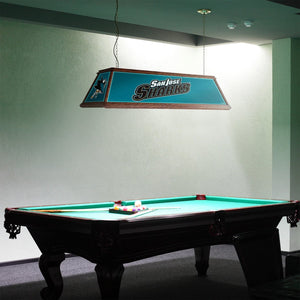 San Jose Sharks: Premium Wood Pool Table Light - The Fan-Brand