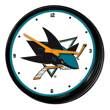 Load image into Gallery viewer, San Jose Sharks: Retro Lighted Wall Clock - The Fan-Brand