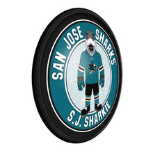 Load image into Gallery viewer, San Jose Sharks: S.J. Sharkie - Round Slimline Lighted Wall Sign - The Fan-Brand