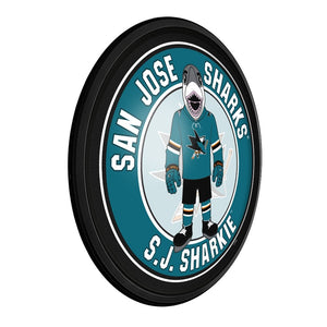 San Jose Sharks: S.J. Sharkie - Round Slimline Lighted Wall Sign - The Fan-Brand