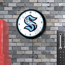 Load image into Gallery viewer, Seattle Kraken: Retro Lighted Wall Clock - The Fan-Brand