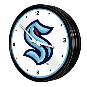 Seattle Kraken: Retro Lighted Wall Clock - The Fan-Brand