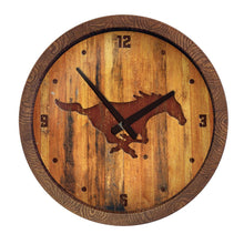 Load image into Gallery viewer, SMU Mustangs: Branded &quot;Faux&quot; Barrel Top Wall Clock - The Fan-Brand