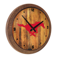 Load image into Gallery viewer, SMU Mustangs: &quot;Faux&quot; Barrel Top Wall Clock - The Fan-Brand