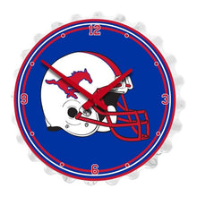 Load image into Gallery viewer, SMU Mustangs: Helmet - Bottle Cap Wall Clock - The Fan-Brand