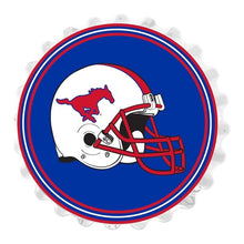 Load image into Gallery viewer, SMU Mustangs: Helmet - Bottle Cap Wall Sign - The Fan-Brand