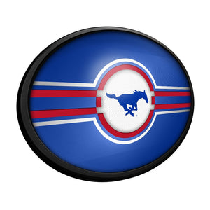 SMU Mustangs: Oval Slimline Lighted Wall Sign - The Fan-Brand