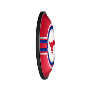 SMU Mustangs: Oval Slimline Lighted Wall Sign - The Fan-Brand