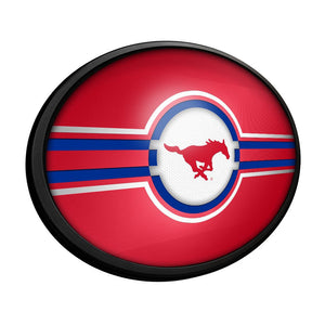 SMU Mustangs: Oval Slimline Lighted Wall Sign - The Fan-Brand