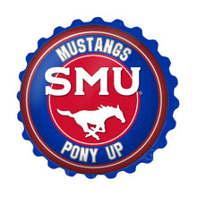 Load image into Gallery viewer, SMU Mustangs: PONY UP - Bottle Cap Wall Sign - The Fan-Brand