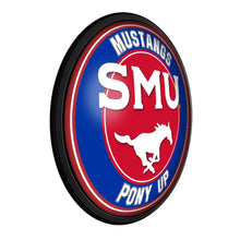 Load image into Gallery viewer, SMU Mustangs: PONY UP - Round Slimline Lighted Wall Sign - The Fan-Brand