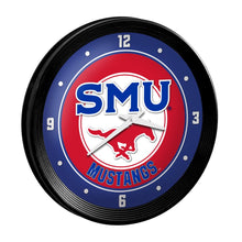 Load image into Gallery viewer, SMU Mustangs: Ribbed Frame Wall Clock - The Fan-Brand