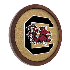 South Carolina Gamecocks: "Faux" Barrel Framed Cork Board - The Fan-Brand