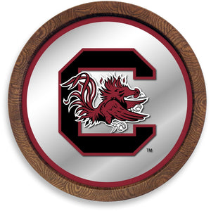 South Carolina Gamecocks: "Faux" Barrel Top Mirrored Wall Sign - The Fan-Brand