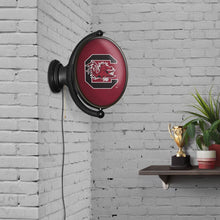 Load image into Gallery viewer, South Carolina Gamecocks: Original Oval Rotating Lighted Wall Sign - The Fan-Brand