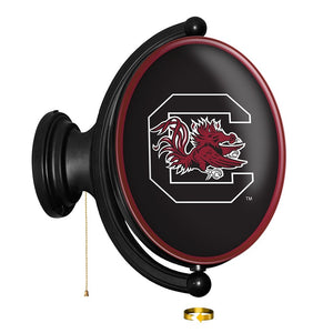 South Carolina Gamecocks: Original Oval Rotating Lighted Wall Sign - The Fan-Brand