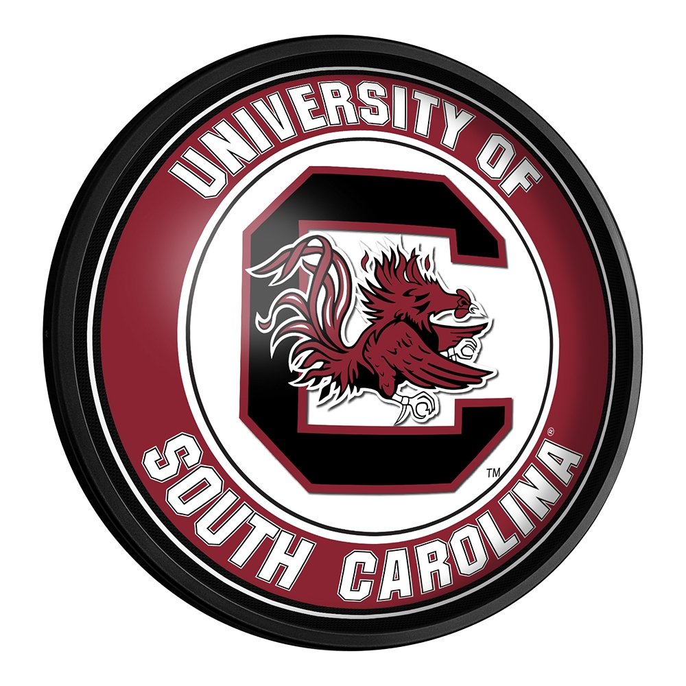 South Carolina Gamecocks: Round Slimline Lighted Wall Sign - The Fan-Brand