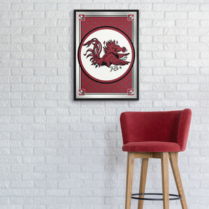 South Carolina Gamecocks: Team Spirit, Mascot - Framed Mirrored Wall Sign - The Fan-Brand