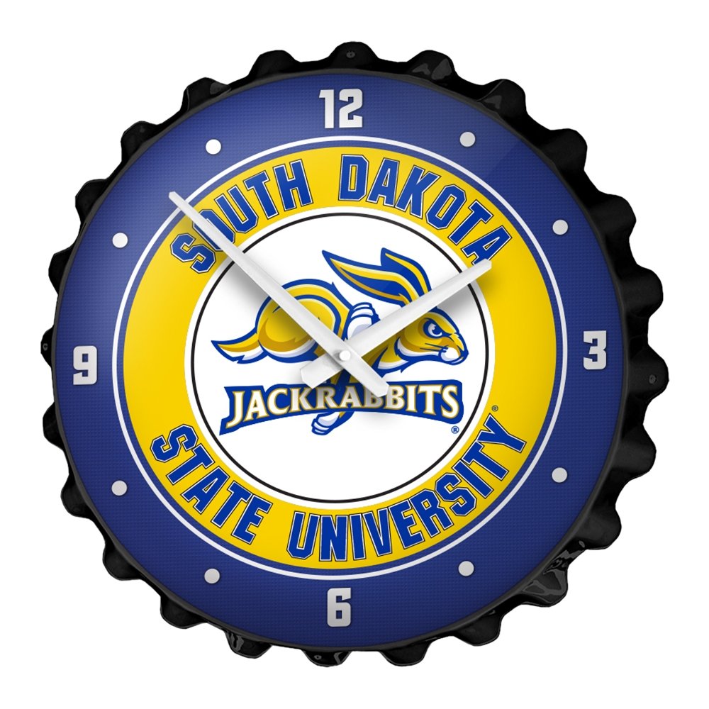 South Dakota State Jackrabbits: Bottle Cap Wall Clock - The Fan-Brand