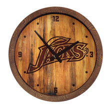 Load image into Gallery viewer, South Dakota State Jackrabbits: Branded &quot;Faux&quot; Barrel Top Wall Clock - The Fan-Brand