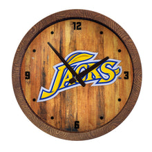 Load image into Gallery viewer, South Dakota State Jackrabbits: &quot;Faux&quot; Barrel Top Wall Clock - The Fan-Brand