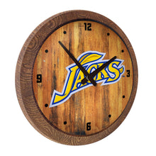 Load image into Gallery viewer, South Dakota State Jackrabbits: &quot;Faux&quot; Barrel Top Wall Clock - The Fan-Brand