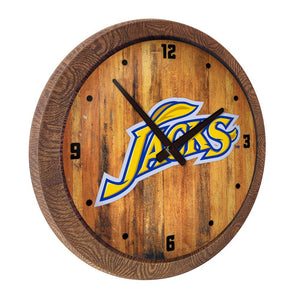 South Dakota State Jackrabbits: "Faux" Barrel Top Wall Clock - The Fan-Brand