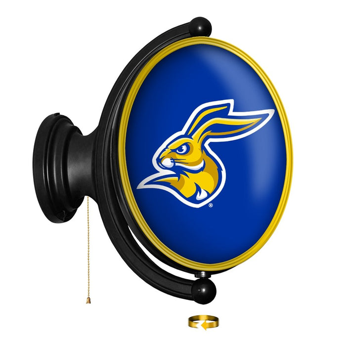 South Dakota State Jackrabbits: Jack - Original Oval Rotating Lighted Wall Sign - The Fan-Brand