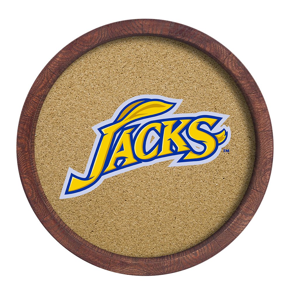 South Dakota State Jackrabbits: Jacks - Mirrored Barrel Top Cork Note Board - The Fan-Brand
