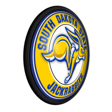 Load image into Gallery viewer, South Dakota State Jackrabbits: Mascot - Round Slimline Lighted Wall Sign - The Fan-Brand
