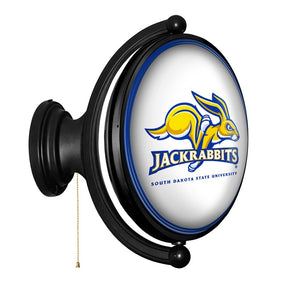 South Dakota State Jackrabbits: Original Oval Rotating Lighted Wall Sign - The Fan-Brand