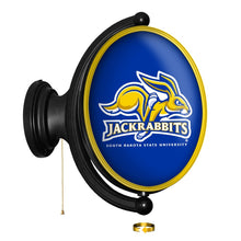 Load image into Gallery viewer, South Dakota State Jackrabbits: Original Oval Rotating Lighted Wall Sign - The Fan-Brand