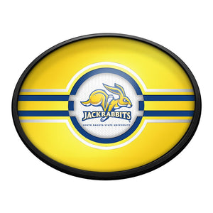 South Dakota State Jackrabbits: Oval Slimline Lighted Wall Sign - The Fan-Brand