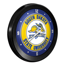 Load image into Gallery viewer, South Dakota State Jackrabbits: Ribbed Frame Wall Clock - The Fan-Brand